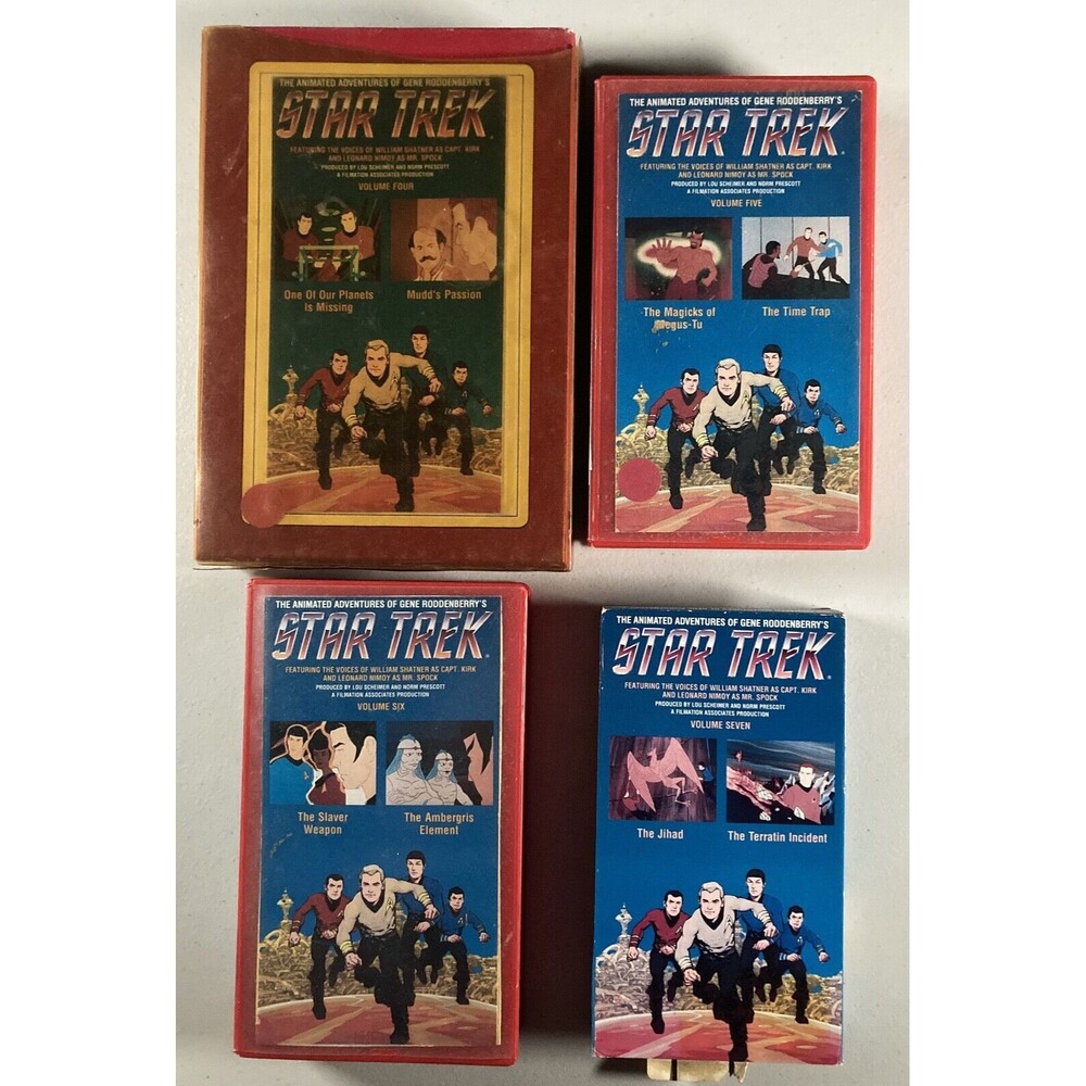 Star Trek Animated Vol. 4 5 6 7 • 4x VHS Set • Time Trap, Mudd's Passion